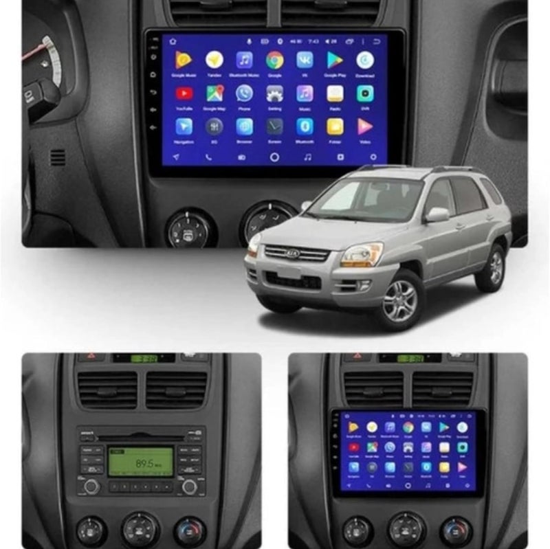 4k MRC android car screen for kia sportage model 2007 2008 2009 with reverse camera - Image 1