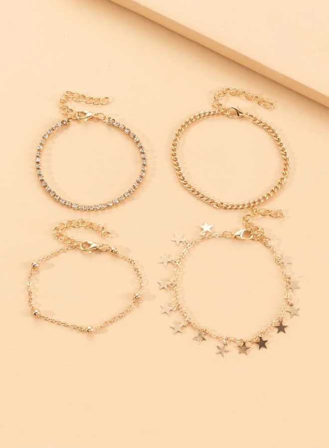 Take Two Set of 4 - Star Charm Bracelets