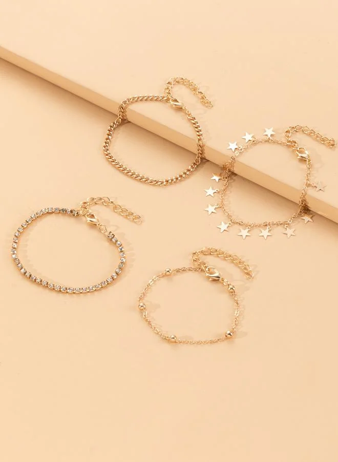 Take Two Set of 4 - Star Charm Bracelets