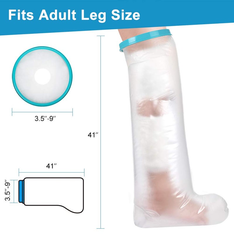 YOSOO Waterproof Leg Cast Cover for Shower, Adult Full Leg Cast Protector and Shower Bandage for Broken Surgery Leg, Wound and Burns to Keep The Leg Foot Ankle Dry - Adult Full Leg Size (41 Inches) - Image 4