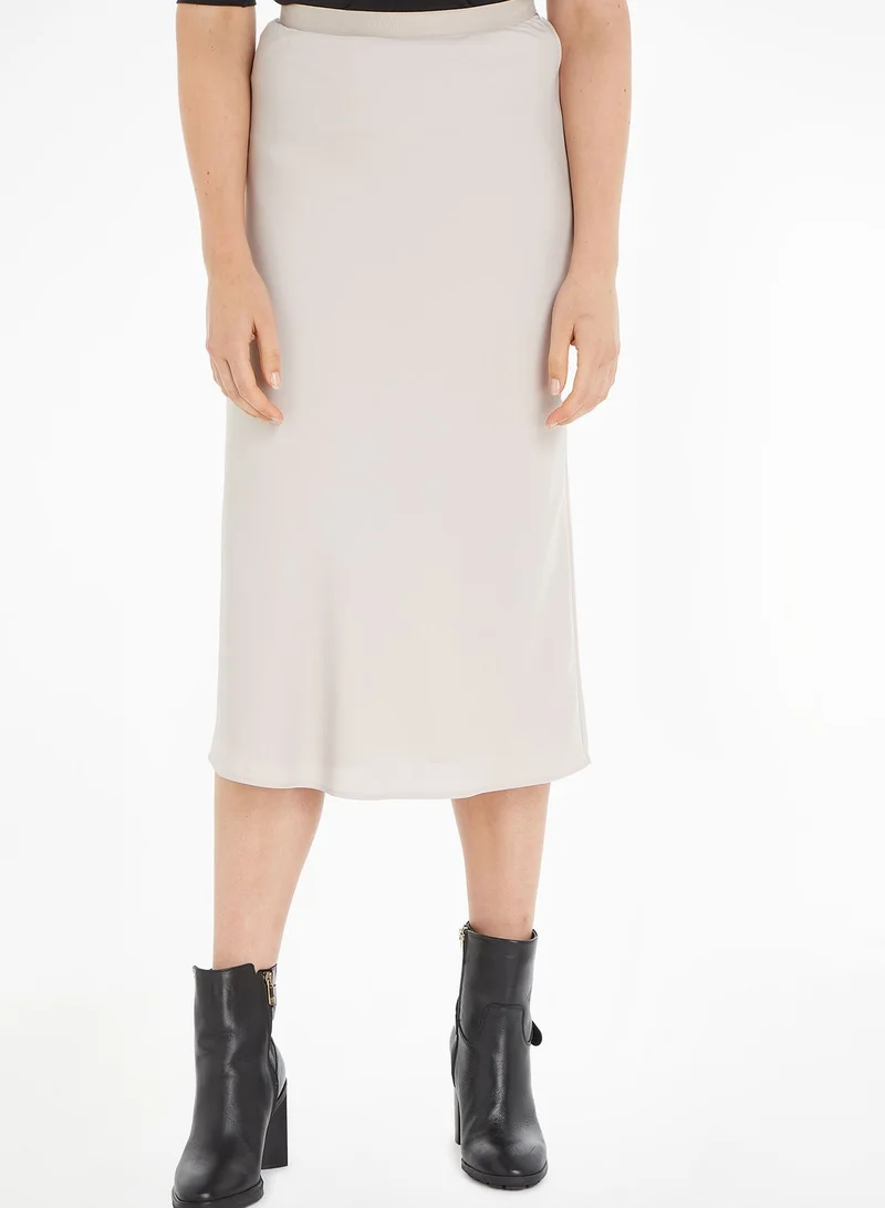 CALVIN KLEIN High Waist Midi Skirt