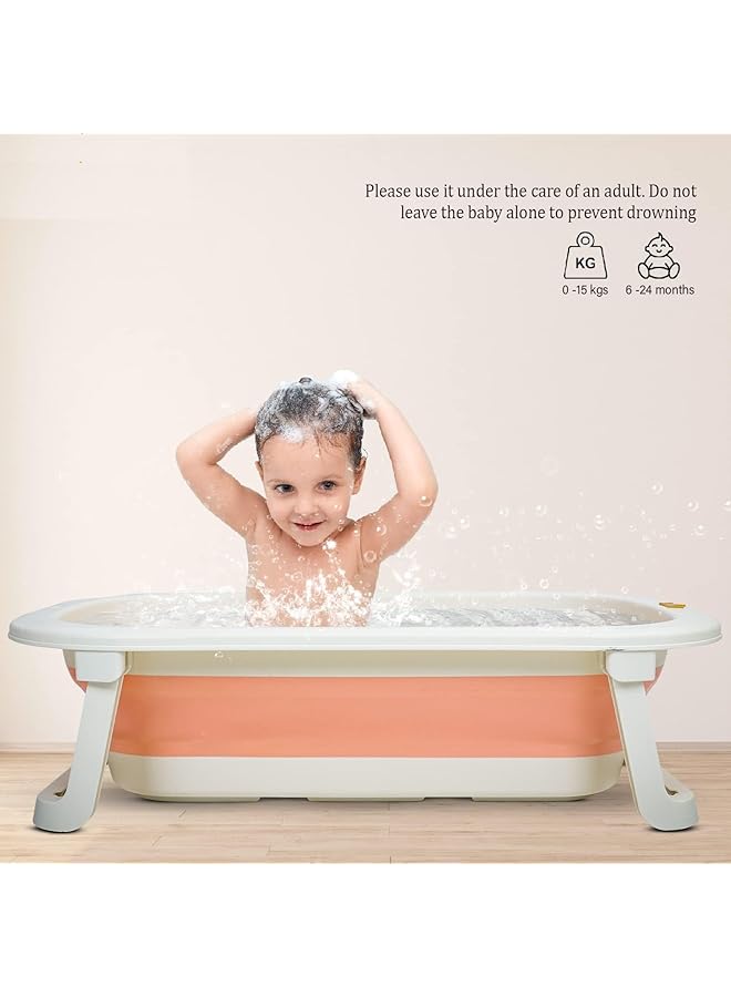 إيروريكس حوض استحمام قابل للطي للأطفال الصغار، حوض استحمام محمول للسفر للأطفال حديثي الولادة والرضع والأطفال الصغار مع سطح مانع للانزلاق - Image 2