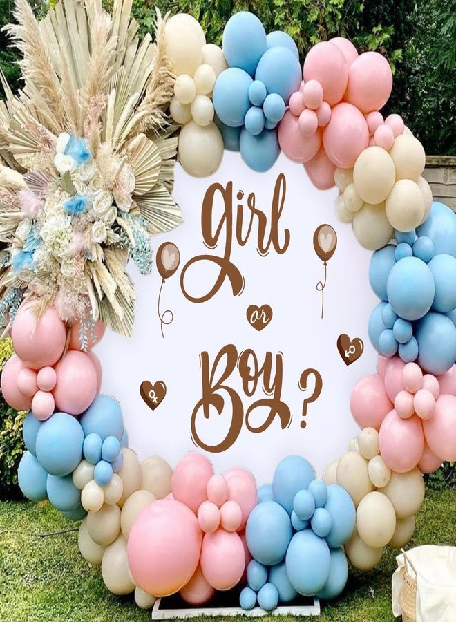 HATARU Boy or Girl Signs Decals Gender Reveal Party Decorations Sticker Vinyl Baby Shower Party Sign Decor for Backdrop Peel and Stick He or She Welcome Sign Sticker Decal for Balloon Arch Pregnancy Supplies - Image 2