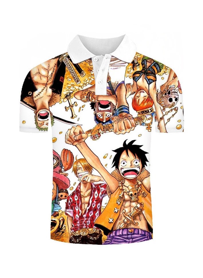 KUYING New One Piece Printed Casual Polo Shirt  - Image 1