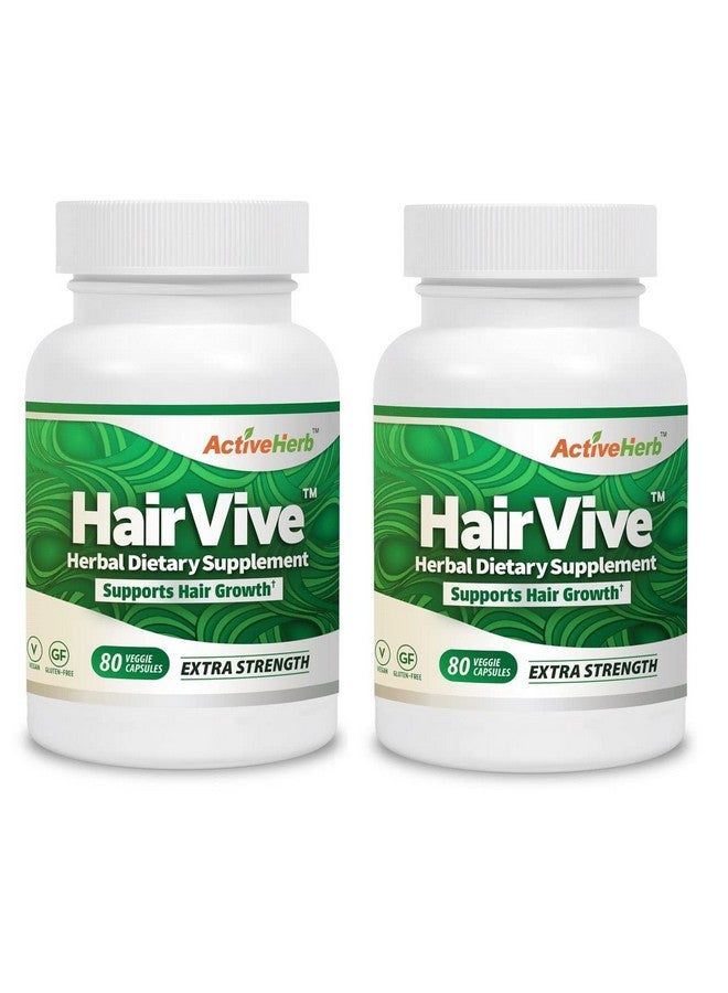 ActiveHerb HairVive Capsules 80 Veggie Capsules - Pack of 2 - Image 1