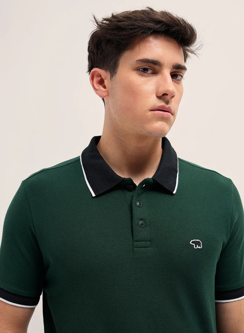 THE BEAR HOUSE Men’s Polo T-Shirt – Soft, Breathable Cotton, Classic Fit for All-Day Comfort, Stylish Casual Shirt for Summer, Everyday Wear & Outdoor Activities