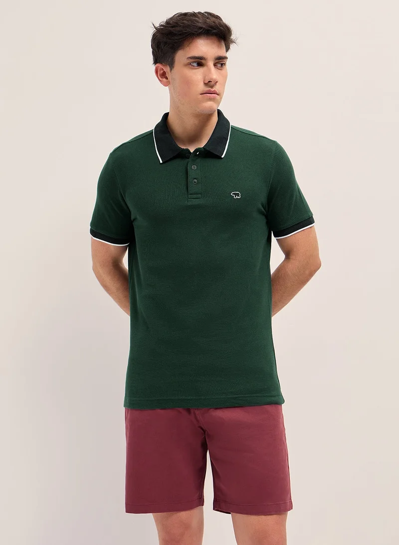 THE BEAR HOUSE Men’s Polo T-Shirt – Soft, Breathable Cotton, Classic Fit for All-Day Comfort, Stylish Casual Shirt for Summer, Everyday Wear & Outdoor Activities