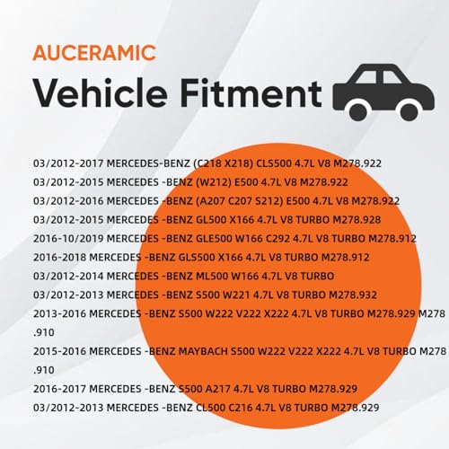AUCERAMIC طقم سلسلة توقيت AUCERAMIC M278 مع ترس ضبط عمود الكامات متوافق مع مرسيدس بنز CLS550 E500 E550 GL450 GL500 X166 GL550 GLS550 CL550 GLE500 ML500 W166 W212 4.7L V8 توربو A0009935576 - Image 2