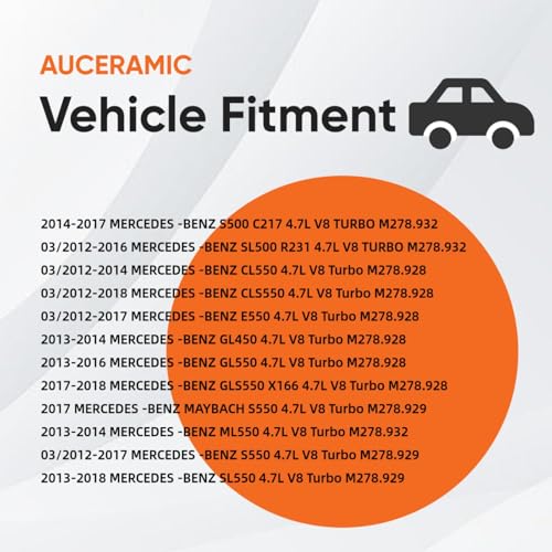 AUCERAMIC طقم سلسلة توقيت AUCERAMIC M278 مع ترس ضبط عمود الكامات متوافق مع مرسيدس بنز CLS550 E500 E550 GL450 GL500 X166 GL550 GLS550 CL550 GLE500 ML500 W166 W212 4.7L V8 توربو A0009935576 - Image 3