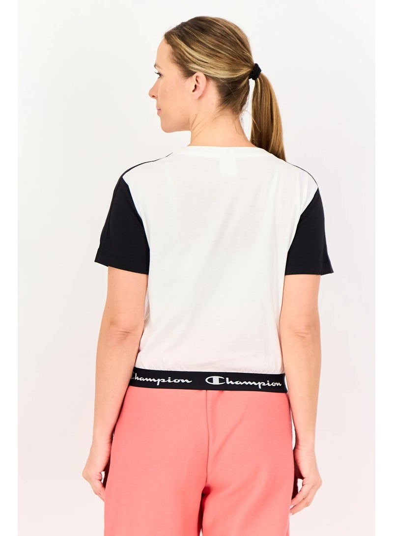 Champion Women Sportswear Fit Short Sleeve Outdoor Crop Top, Multicolor - Image 4