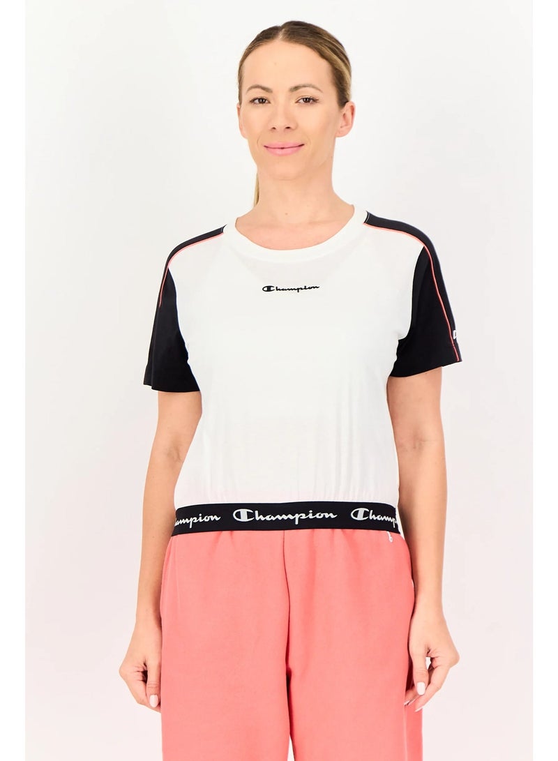 Champion Women Sportswear Fit Short Sleeve Outdoor Crop Top, Multicolor - Image 1