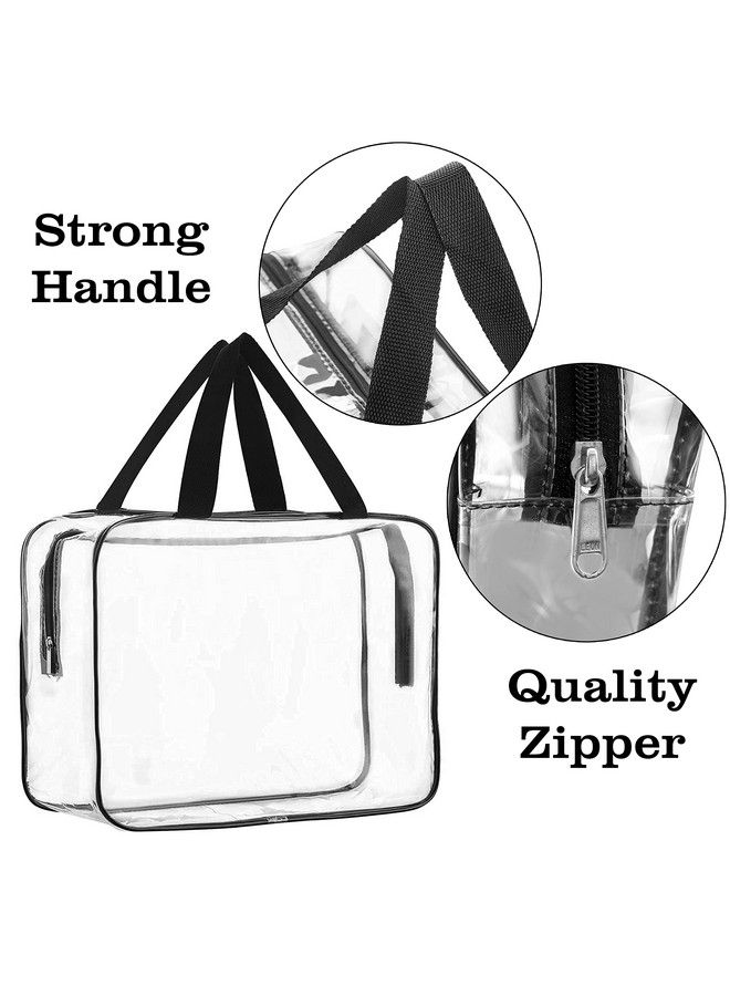 TULMAN Pvc Transparent Travel Toiletry Bag Cosmetic Makeup Organizer Hand Bag Kids Toys Storage Organizer Bag For Home (30X22X8 Cm) (Small Transparent Cosmetic Bag 8 Pack) - Image 4