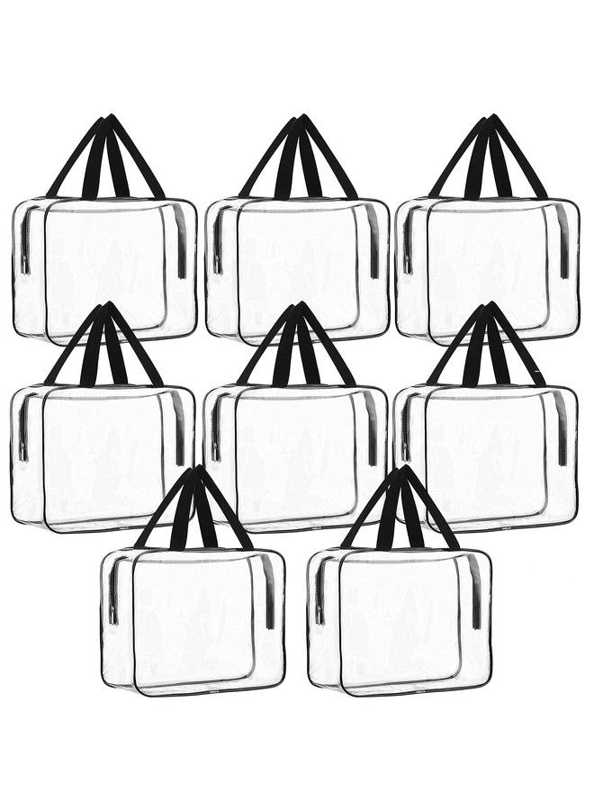 TULMAN Pvc Transparent Travel Toiletry Bag Cosmetic Makeup Organizer Hand Bag Kids Toys Storage Organizer Bag For Home (30X22X8 Cm) (Small Transparent Cosmetic Bag 8 Pack) - Image 2