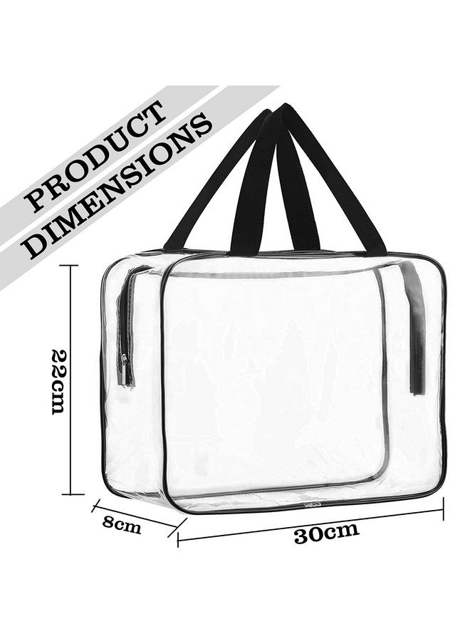 TULMAN Pvc Transparent Travel Toiletry Bag Cosmetic Makeup Organizer Hand Bag Kids Toys Storage Organizer Bag For Home (30X22X8 Cm) (Small Transparent Cosmetic Bag 8 Pack) - Image 3