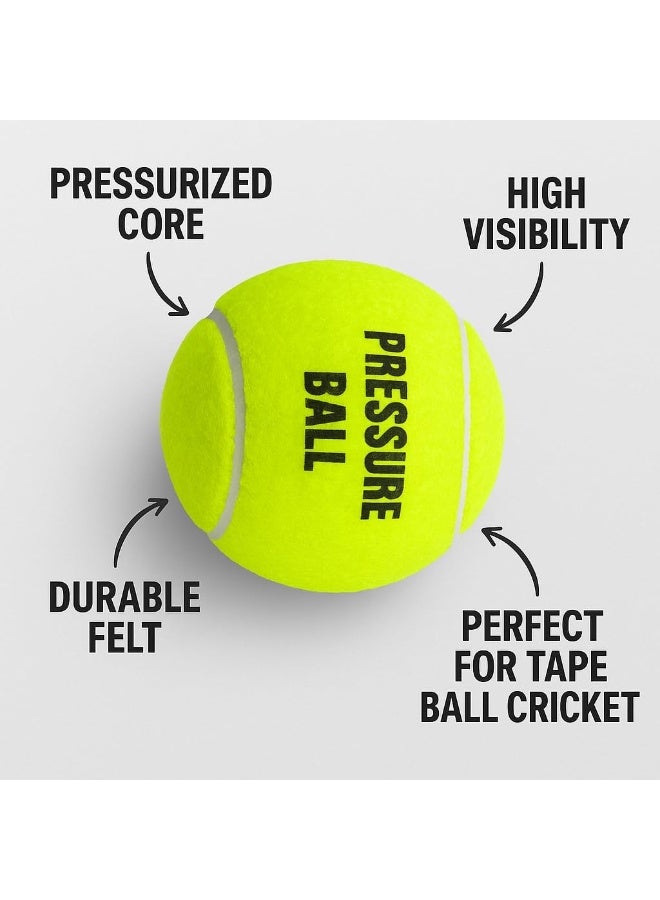 اس اف مجموعة كرات الكريكيت المضغوطة من 3 كرات - كرات تنس عالية الارتداد للكريكيت ذي الشريط اللاصق، والتدريب، واللعب في الشوارع والنوادي - طبقة خارجية متينة من اللباد لأداء يدوم طويلاً - Image 4