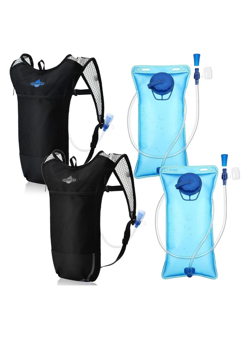 SYOSI 2 Pack Hydration Backpack Pack, Lightweight Water Backpack with 2l Water Bladder, Hydration Water Backpack with Hydration Bladder Hiking Running Cycling Biking Water Backpack for Men Women  - Image 1