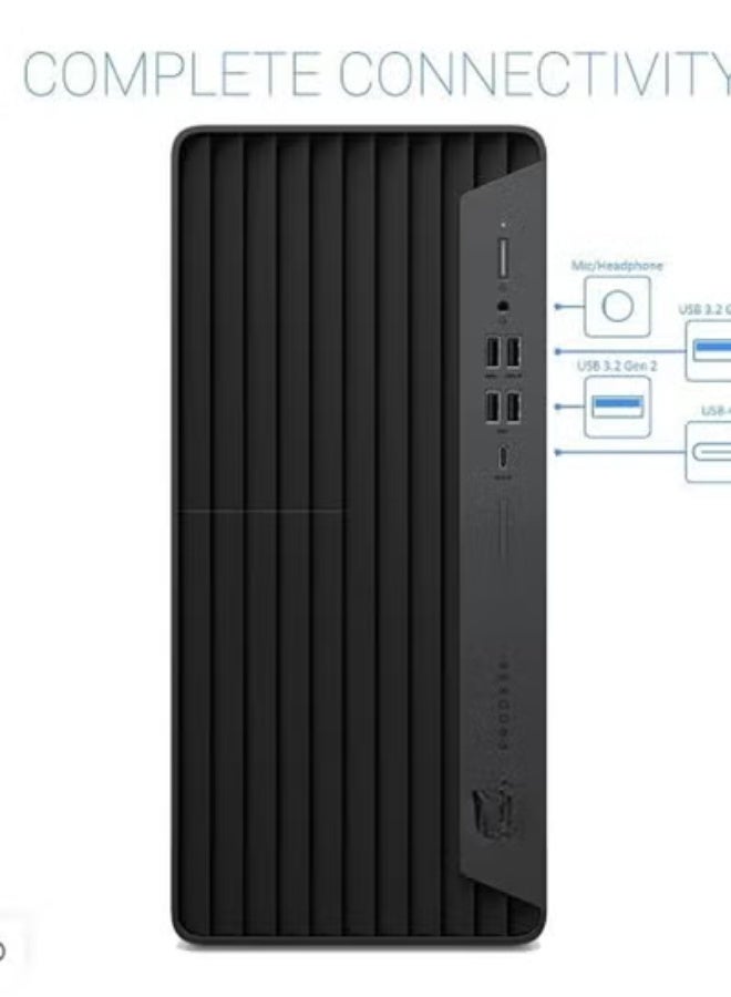 كمبيوتر مكتبي Microtower بمعالج Intel Core i5-10400F بسرعة 2.9 جيجاهرتز وذاكرة 32GB DDR4 وSSD PCIe NVMe بسعة 1TB ورسومات GT 610 بسعة 2GB ونظام Windows 11 Pro - Image 3