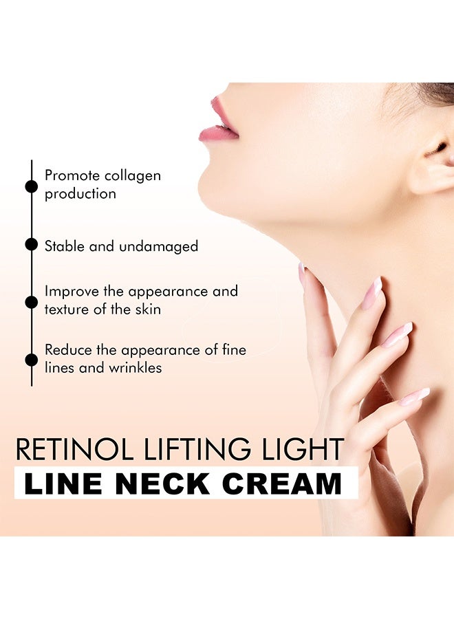 EELHOE Retinol Lifting Lighting Line Neck Cream - Fade Neck Lines,Firming and Moisturizing Brighten Skin Neck Massage,Reshape Swan Neck - Image 3