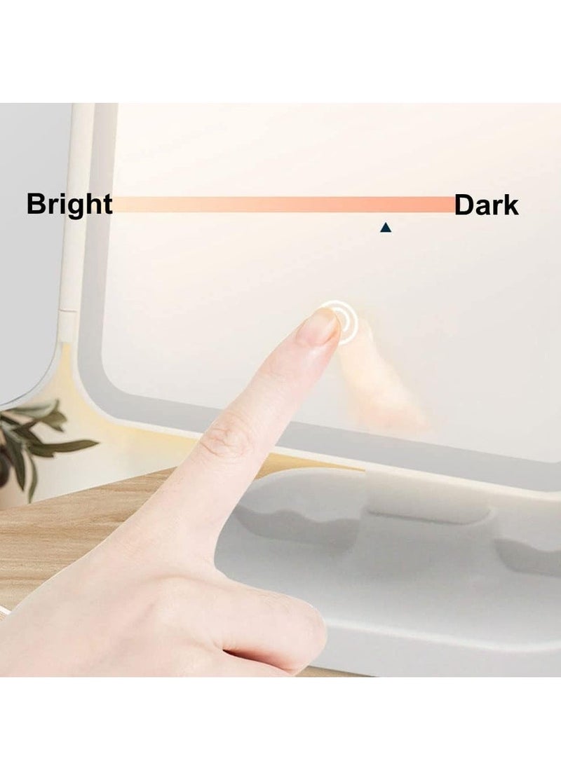 ELTRAZONE LED Makeup Mirror with 3 Color Lighting Modes, 52 LED Trifold Mirror, 1x/2x/3x Magnification, Touch Control Design, Portable High Definition Cosmetic Lighted Up Mirror - Perfect for Makeup, Skincare & Beauty - Image 3