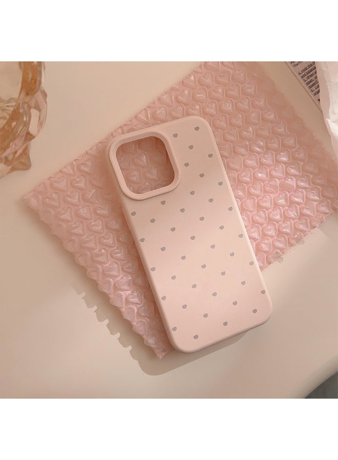 NIBEMINENT Loving Kisses Protective TPU Case Cover For iPhone 16 Pro Max, Pea Pink