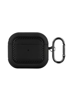 Case Cover For AirPods 3 Leather Texture Earphone Protective Case Black