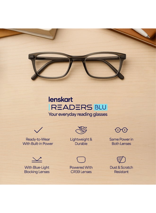 Lenskart Readers BLU | Tortoise Rectangular Full Rim Reading Eyeglasses | For Men & Women | For 2 Power | LR E11058 - Image 5