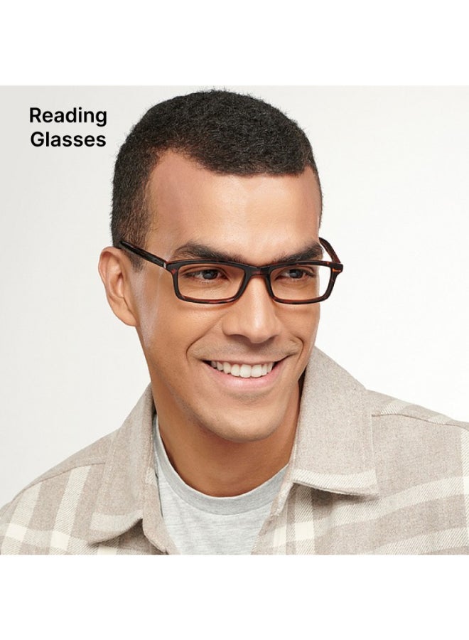 Lenskart Readers BLU | Tortoise Rectangular Full Rim Reading Eyeglasses | For Men & Women | For 2 Power | LR E11058 - Image 4