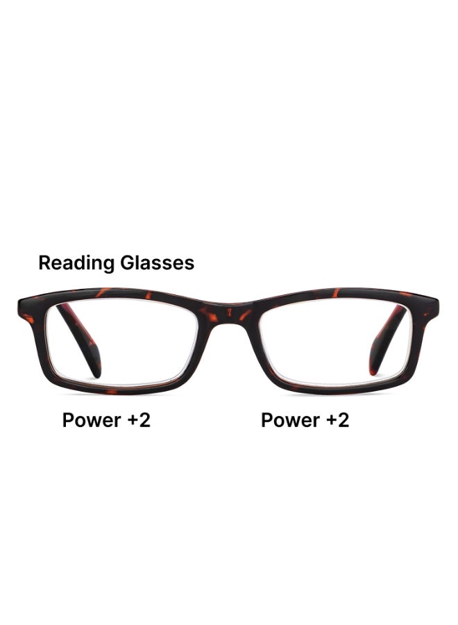 Lenskart Readers BLU | Tortoise Rectangular Full Rim Reading Eyeglasses | For Men & Women | For 2 Power | LR E11058 - Image 1