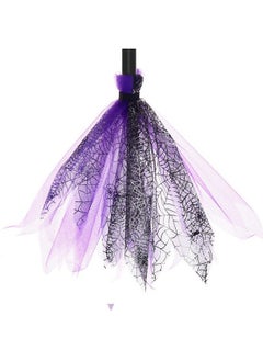 BinaryABC Halloween Witches Broom Plastic Witch Broomstickhalloween Witch Decoration Propswitch Costume Accessorieshalloween Supplies(Purple)  - Image 3