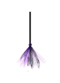 BinaryABC Halloween Witches Broom Plastic Witch Broomstickhalloween Witch Decoration Propswitch Costume Accessorieshalloween Supplies(Purple)  - Image 2