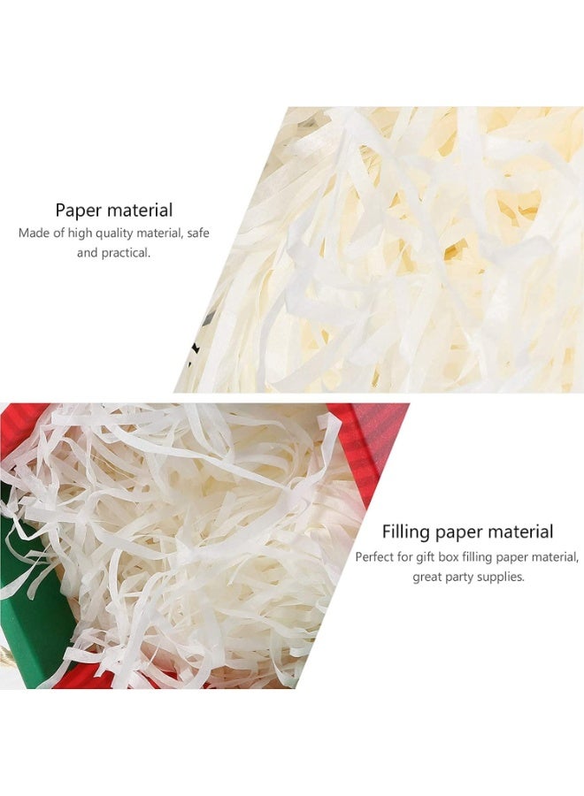 Raffia Paper Shreds Strands Eco Friendly Shredded Crinkle Confetti Crinkle Cut Paper Filling Shredded Paper for Hamper Gift Box Filling (White)100g - Image 3