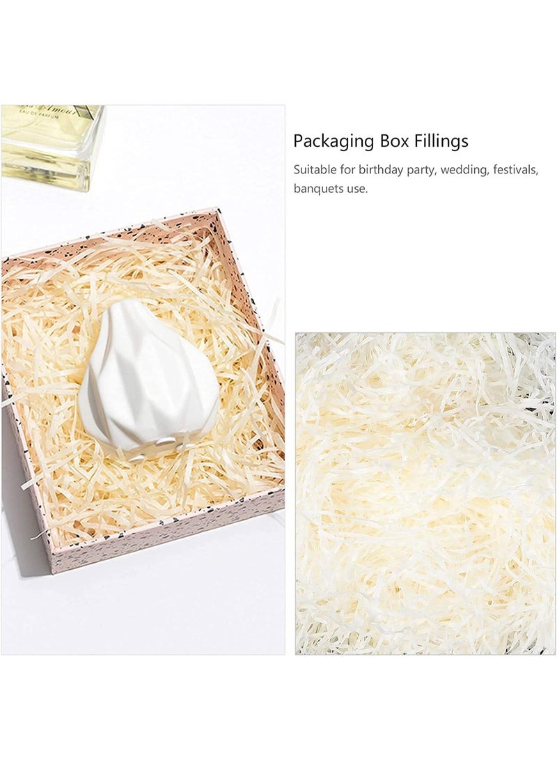 Raffia Paper Shreds Strands Eco Friendly Shredded Crinkle Confetti Crinkle Cut Paper Filling Shredded Paper for Hamper Gift Box Filling (White)100g - Image 4