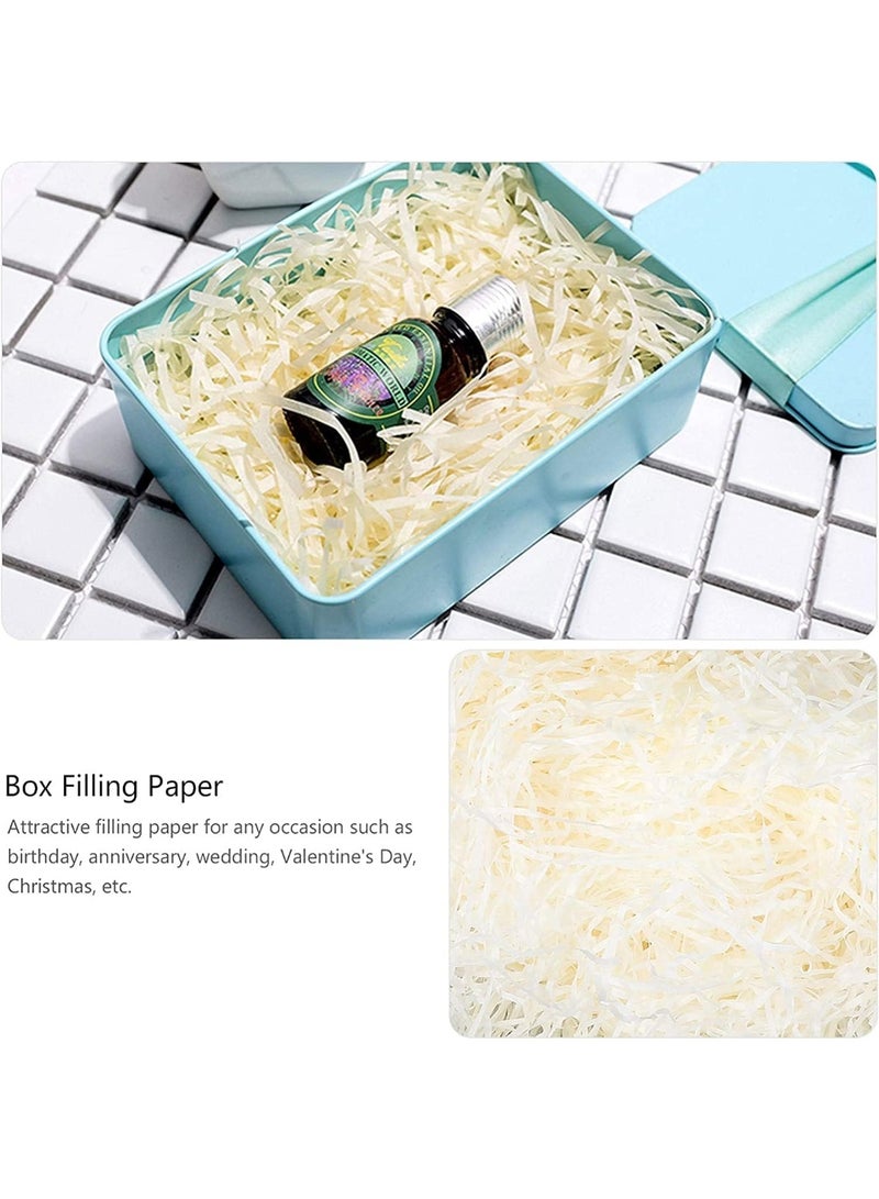 Raffia Paper Shreds Strands Eco Friendly Shredded Crinkle Confetti Crinkle Cut Paper Filling Shredded Paper for Hamper Gift Box Filling (White)100g - Image 5