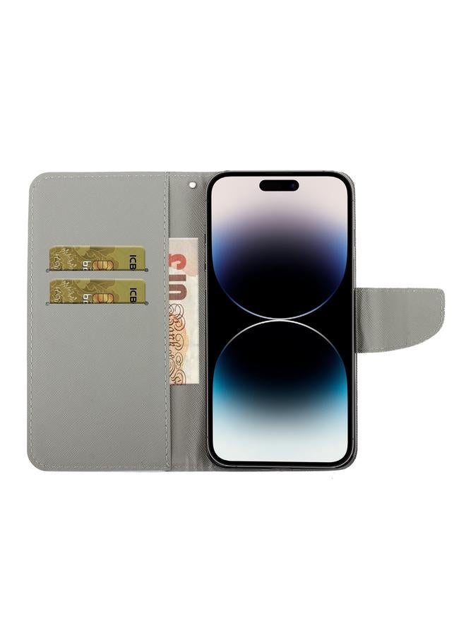 اس-توب جراب هاتف جلدي برسومات ملونة لهاتف iPhone 14 Pro - Image 3