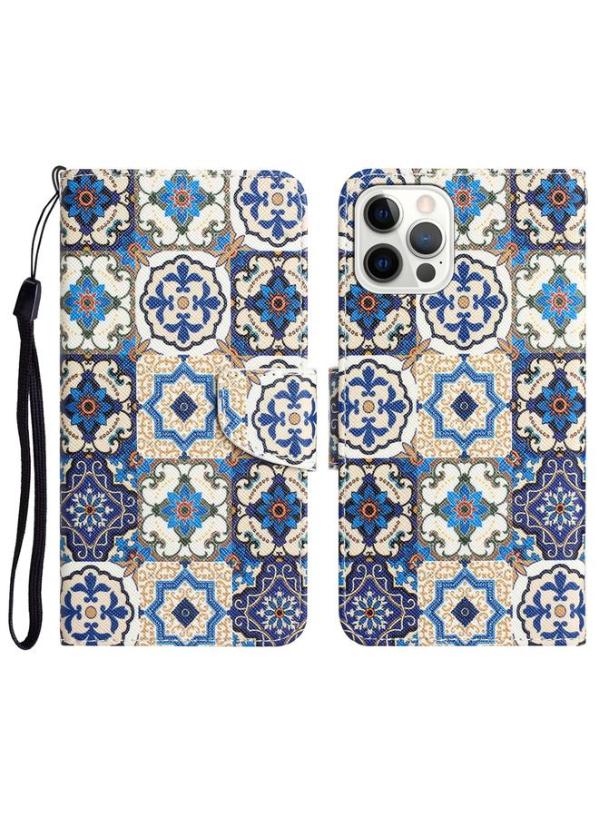 اس-توب جراب هاتف جلدي برسومات ملونة لهاتف iPhone 14 Pro - Image 1