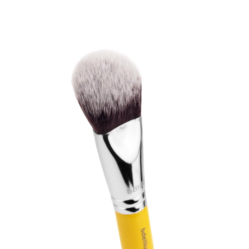 Bdellium Tools Professional Makeup Brush - Studio Series 968 BDHD Phase II Small Foundation/Contour - With Soft Synthetic Fibers, For Versatile Application & Blending (Yellow, 1pc) - Image 4