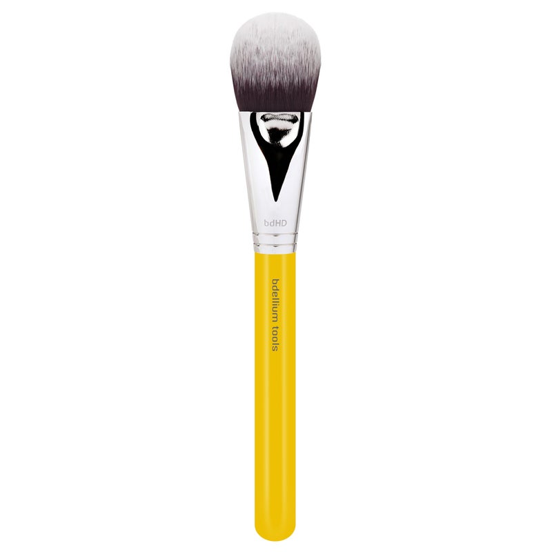 Bdellium Tools Professional Makeup Brush - Studio Series 968 BDHD Phase II Small Foundation/Contour - With Soft Synthetic Fibers, For Versatile Application & Blending (Yellow, 1pc) - Image 1