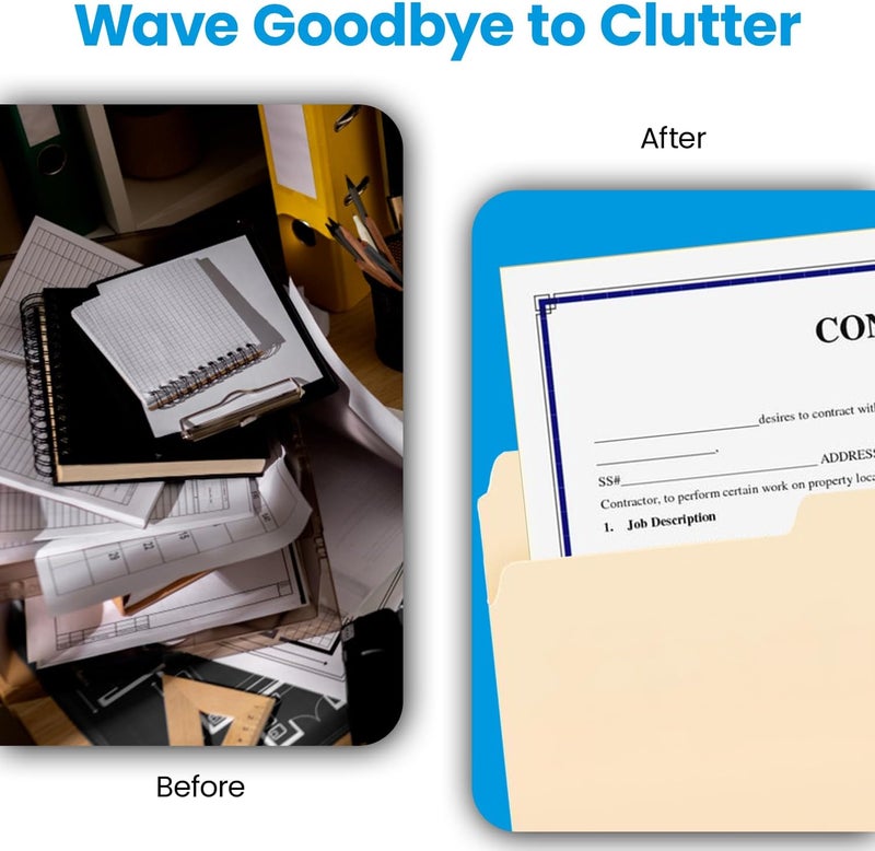Pendaflex Manila Legal Size File Folders - 1/3-Cut Tabs in Left, Center, Right Positions for Easy Labeling - Manila Folders Ideal for Office, Home Office & Filing Cabinets, 100 Folders (Pack of 1) - Image 2