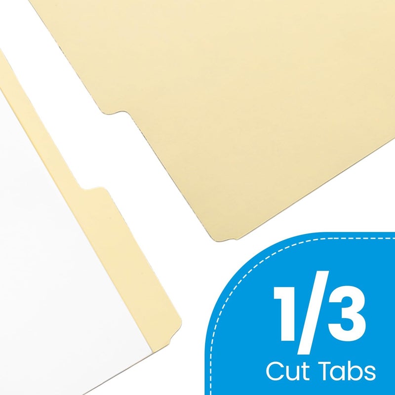 Pendaflex Manila Legal Size File Folders - 1/3-Cut Tabs in Left, Center, Right Positions for Easy Labeling - Manila Folders Ideal for Office, Home Office & Filing Cabinets, 100 Folders (Pack of 1) - Image 3