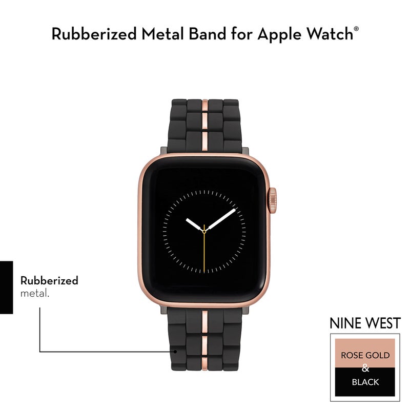 Nine West Fashion Rubberized Bracelet for Apple Watch Secure, Adjustable, Apple Watch Band Replacement, Fits Most Wrists - Image 2