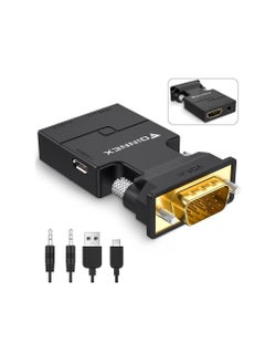 Generic Phoenix VGA to HDMI Adapter with 1080P Audio Output Source for PC TV/Monitor Active Male Female Video Input Connector for Laptop, Computer and Projector Number of Ports: 4  - Image 1