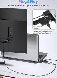 Generic Phoenix VGA to HDMI Adapter with 1080P Audio Output Source for PC TV/Monitor Active Male Female Video Input Connector for Laptop, Computer and Projector Number of Ports: 4  - Image 4