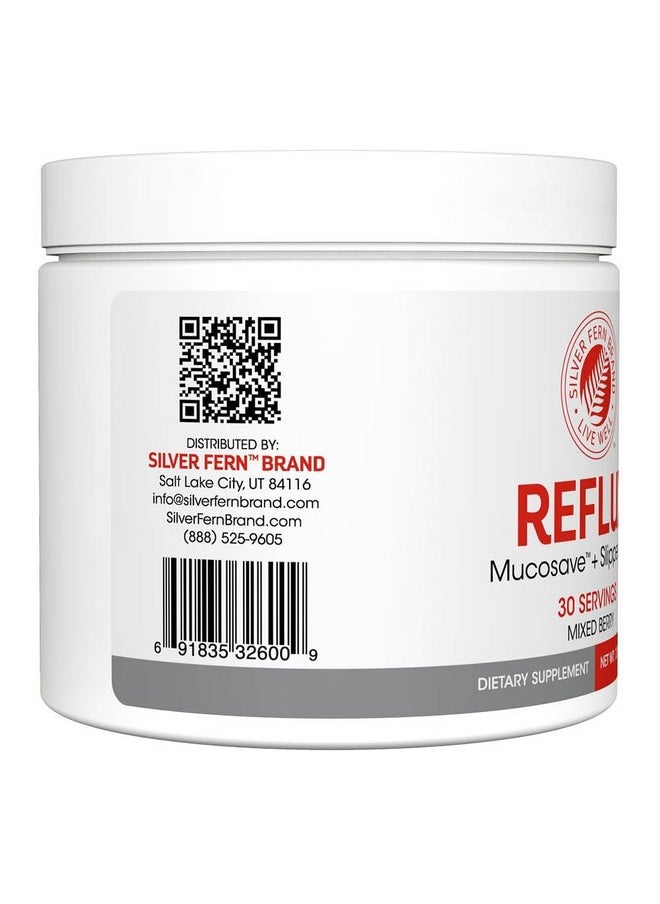 Silver Fern - Reflux - Digestive Supplement - Each Tub = 30 Scoops = 30 Servings - Mucosal Support for Acid Issues - with Mucosave FG and Slippery Elm Bark (1 Tub) - Image 1