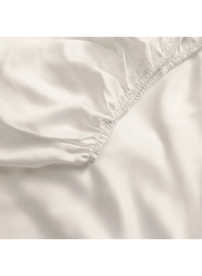 Minoa Baby Bamboo Fitted Crib Sheet, Standard (70 cm x 132 cm), Ivory - Image 2