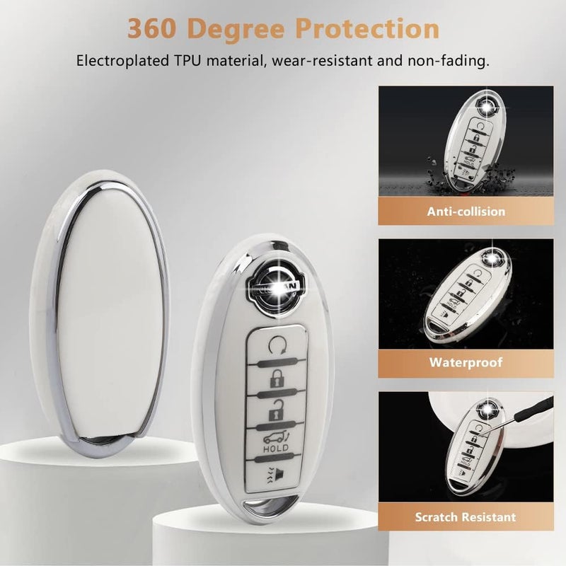 PIFOOG Bling Car Key Cover for Nissan 5 Buttons - Image 4