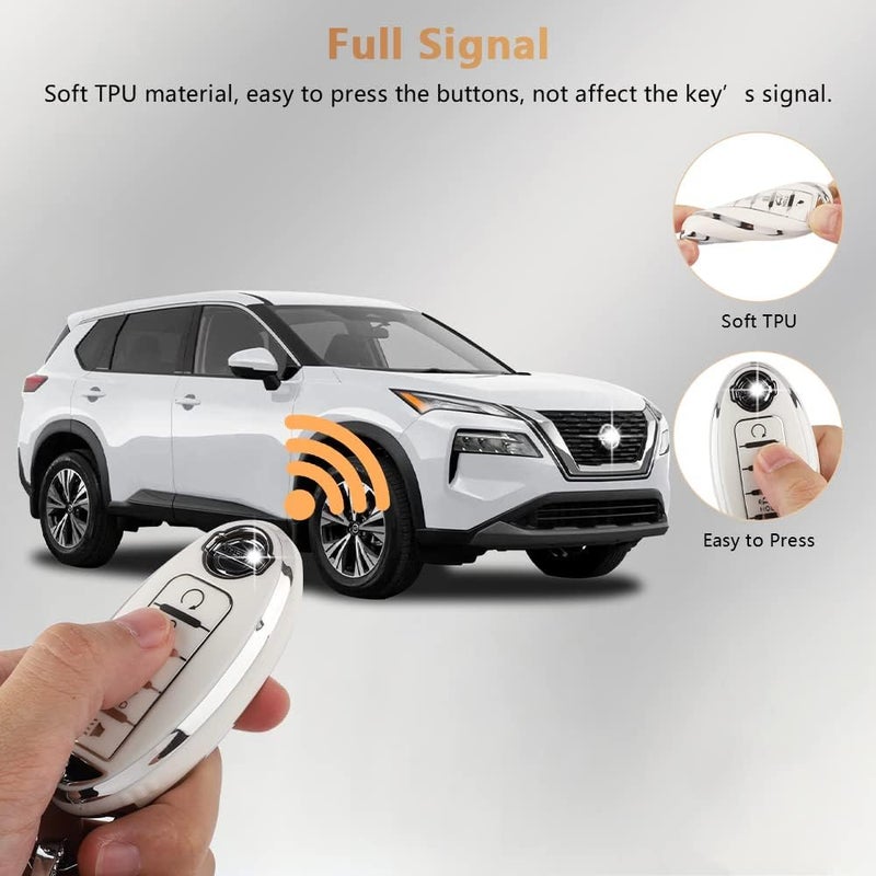 PIFOOG Bling Car Key Cover for Nissan 5 Buttons - Image 5