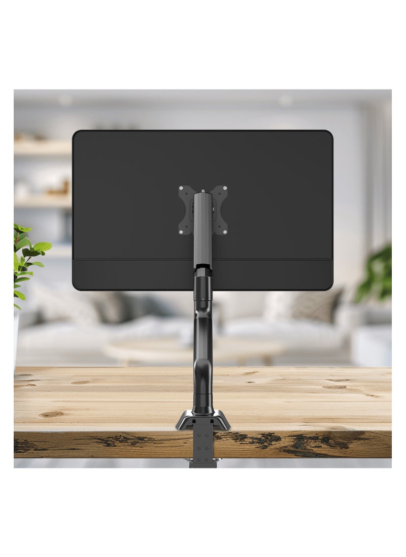 DEWINNER - Single Monitor Arm with Gas Spring Arm, Swivel Adjustable in All Directions for 13"-32" Screens Vesa75/100mm with Clamps and Grommet Mounting Base, Load Capacity 4.4-19.8 Lbs (2-9 Kg) - Image 1