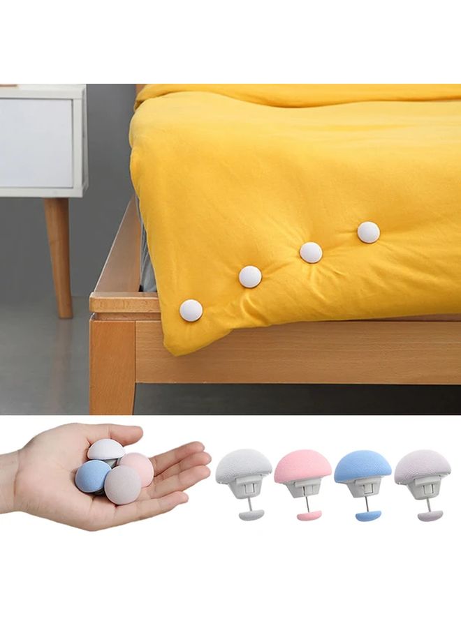Grey Non Slip Quilt Holder Set Of 8 Macaron Mushroom Bed Sheet Fasteners - Image 2