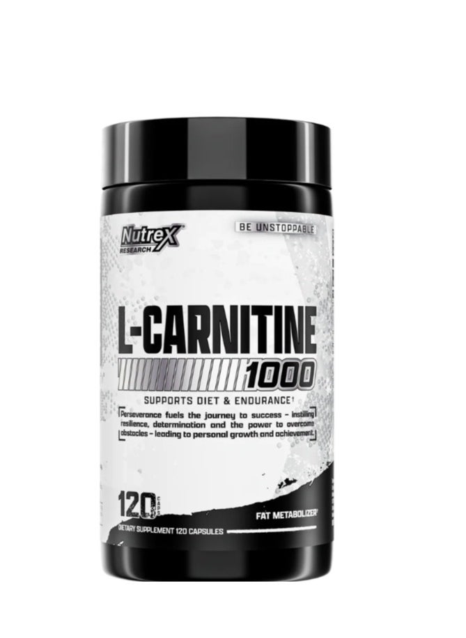 Nutrex Research Nutrex Research L-Carnitine 1000 mg 120 capsules  - Image 1