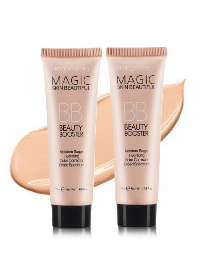 Magic Hydrating BB Cream & Full-Coverage Concealer with Color-Correction, Tinted Moisturizer to Even Tone for All Skin Types (2pcs) - Image 1